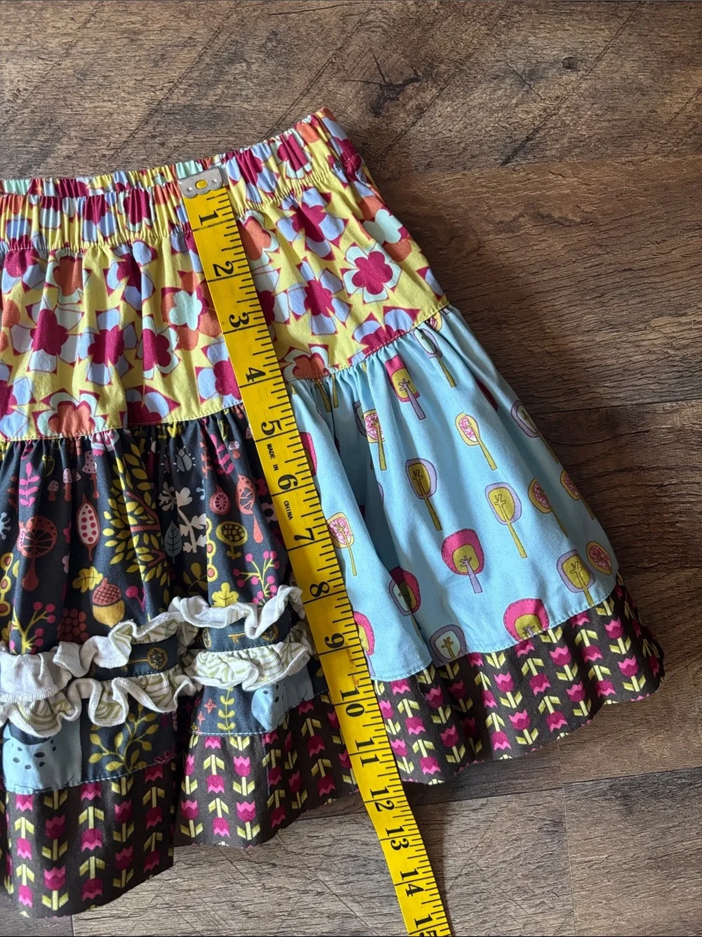 Matilda Jane Vintage Character Counts Colorful Ruffle Skirt size 4